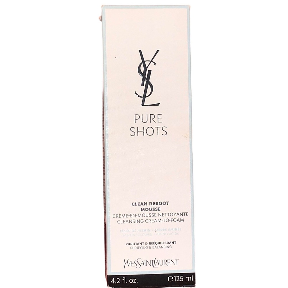YSL Pure Shots Clean Reboot Mousse Cleanser Yves Saint Laurent New